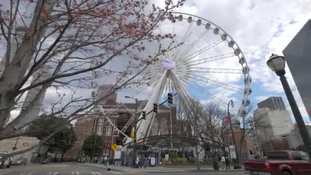 Skyview Atlanta Staden — Stockvideo