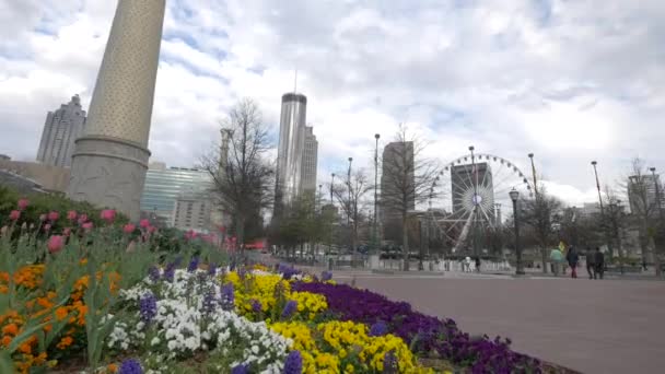 Vista Desde Parque Olímpico Centenario Atlanta — Vídeo de stock