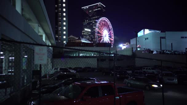 Skyview Atlanta Por Noche — Vídeos de Stock