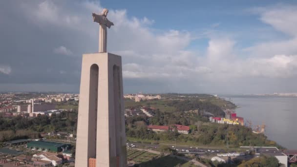 Aérea Cristo Rey Santuario — Vídeo de stock