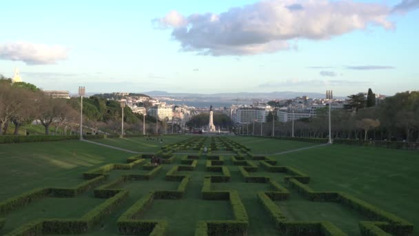 Eduardo Vii Park Lisszabonban — Stock videók