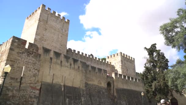 Castelo São Jorge Conceito Viagem — Vídeo de Stock