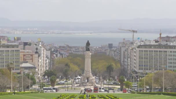 Monument Des Marques Pombal Dans Ville — Video