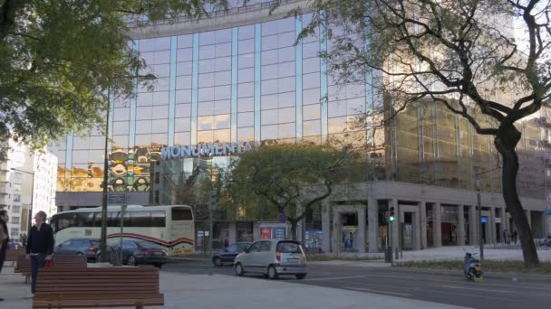 Duque Saldanha广场的购物中心 — 图库视频影像