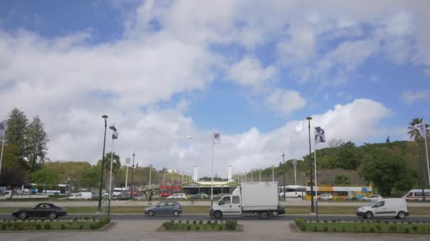 Conducir Plaza Marques Pombal — Vídeos de Stock