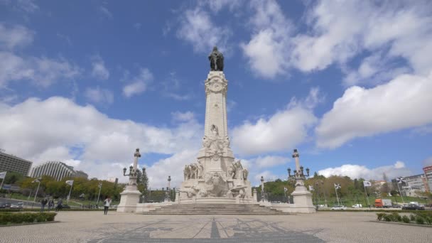 Marques Pombal Statue Square — Vídeo de Stock
