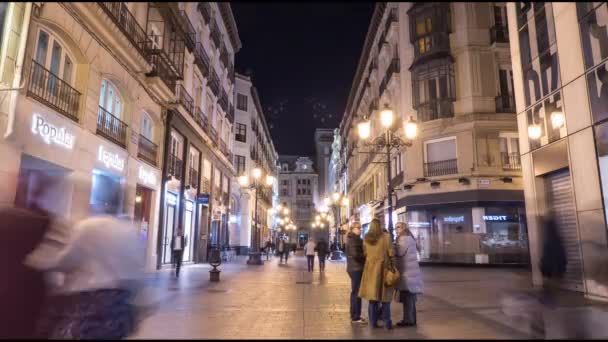 Timelapse People Calle Alfonso — Stock Video