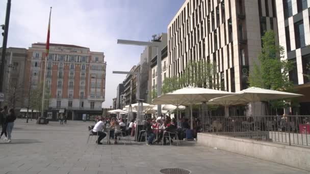 Restaurante Aire Libre Plaza España — Vídeos de Stock