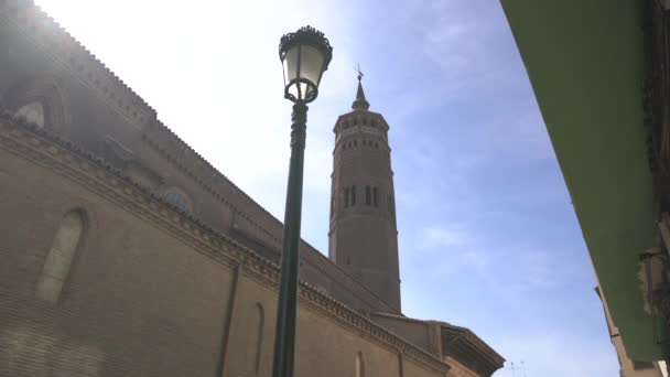 Die Kirche San Pablo Mit Ihrem Turm — Stockvideo