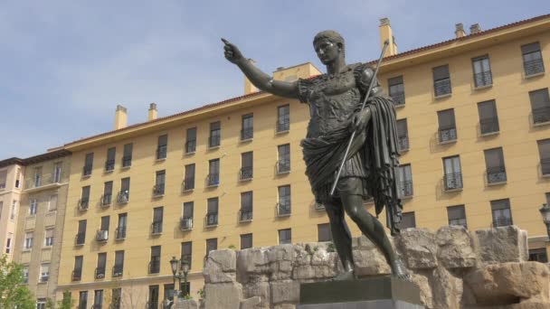 Вид Скульптуру Цезаря Августа — стокове відео