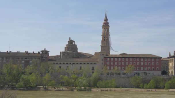 Buildings Tower Riverside — Stock Video