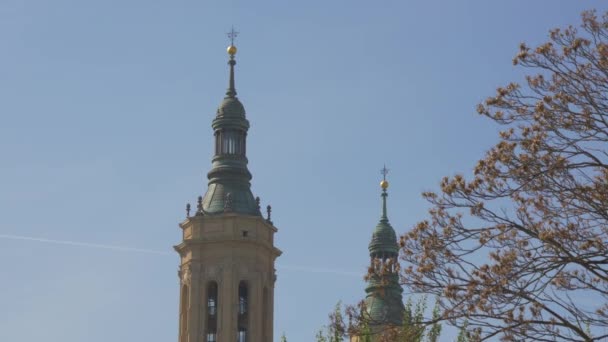 Basilica Steeple Towers — Stock Video