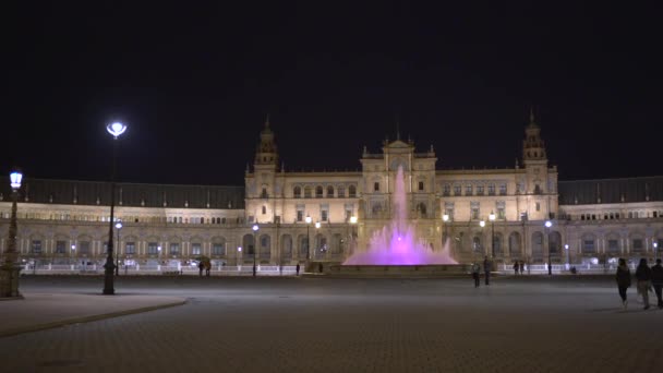 Plaza Espana Durante Noite — Vídeo de Stock