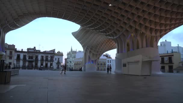 Metropol Parasol Náměstí Encarnacion — Stock video