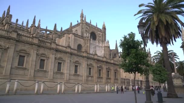 Gotische Fassade Der Kathedrale — Stockvideo