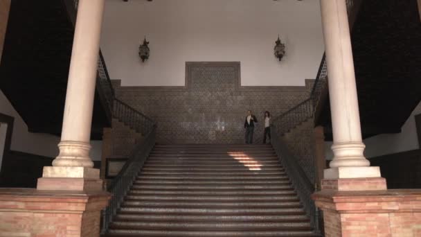 Лестница Площади Испании — стоковое видео