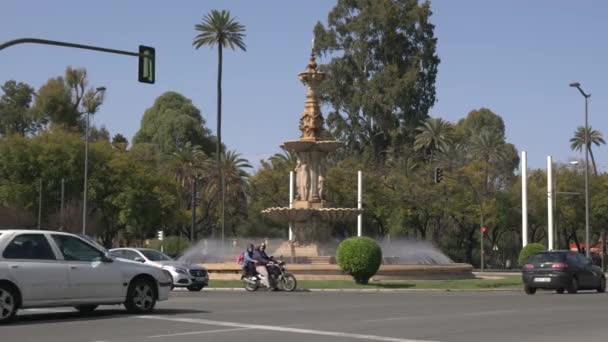 Fuente Plaza Don Juan Austria — Vídeo de stock