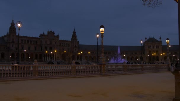 Plaza España Atardecer — Vídeo de stock