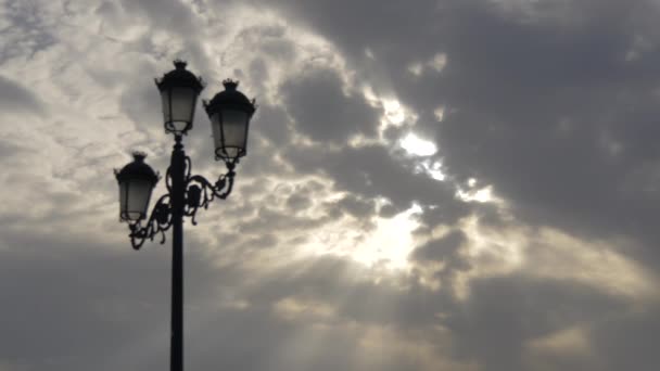 Вид Лампост Хмари — стокове відео