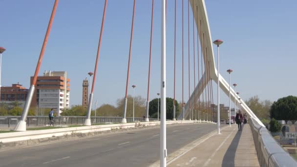Puente Barqueta Sokakları — Stok video