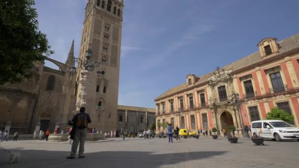 Die Errichtung Des Giralda Turms Sevilla — Stockvideo