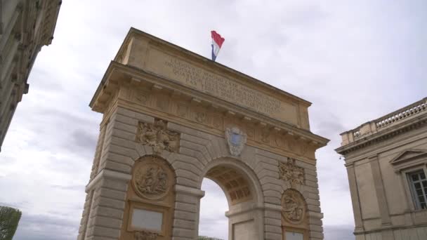 Porte Peyrou Francia — Vídeo de stock