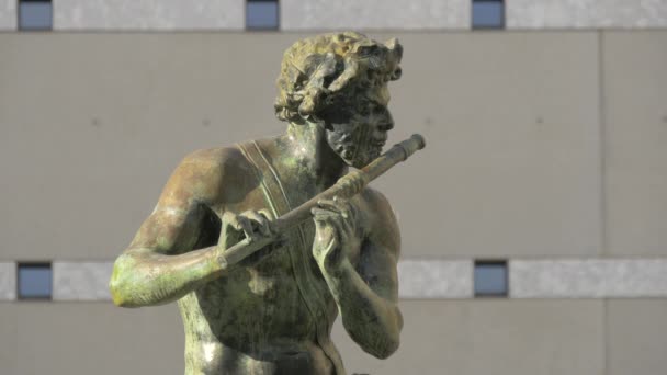 Primer Plano Estatua Dionisos — Vídeo de stock