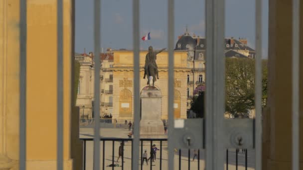 Statue Équestre Vue Château Eau — Video