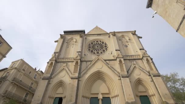 Pan Right View Saint Roch Church — Αρχείο Βίντεο