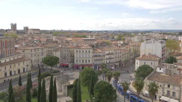 Paisaje Urbano Montpellier Parque — Vídeo de stock