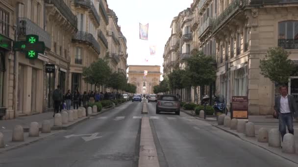 Rue Foch Porte Peyrou — Stock Video