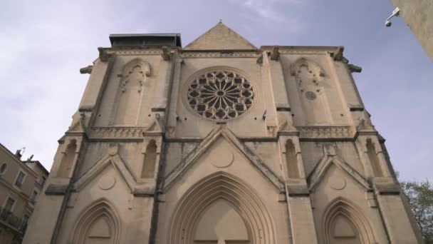 Kerk Saint Roch Gevel — Stockvideo