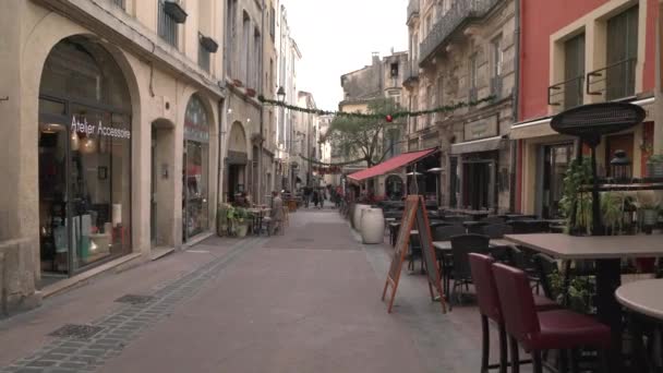 Street Outdoor Restaurants — Stock Video