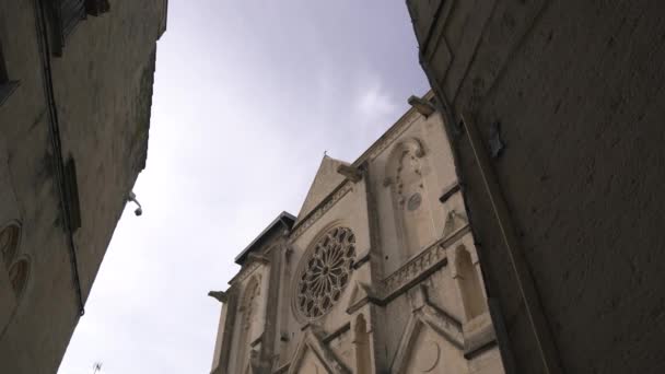 圣罗奇教堂 从圣来街看到 — 图库视频影像