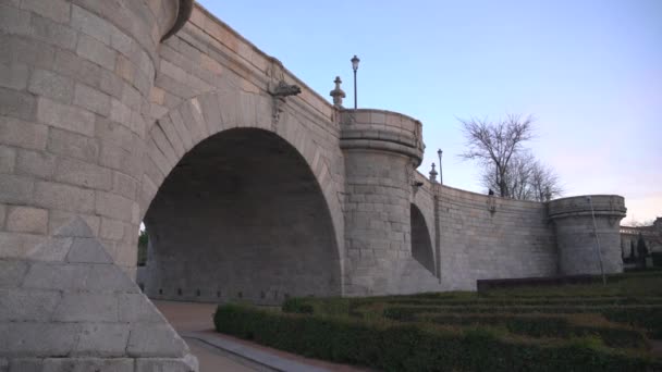 Arcadas Tijolo Ponte Toledo — Vídeo de Stock