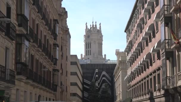 Vista Torre Atrás Dos Edifícios — Vídeo de Stock