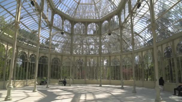 Incline Dentro Palácio Cristal — Vídeo de Stock