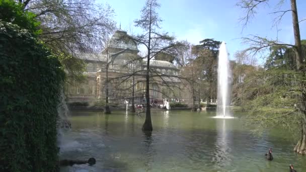 Fontana Primaverile Palacio Cristal — Video Stock