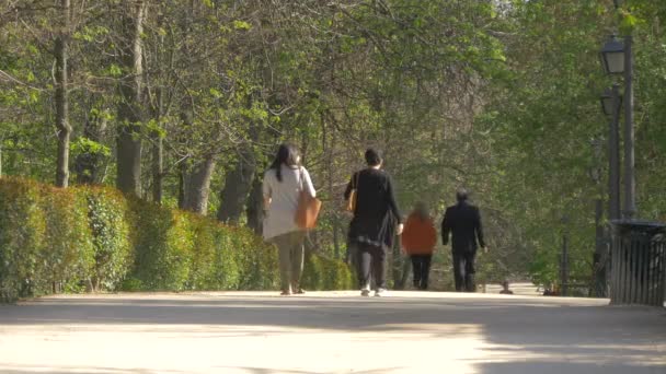 Gente Caminando Parque — Vídeos de Stock