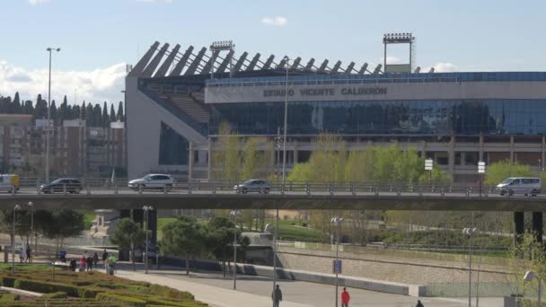 Jazda Przez Stadion Vicente Calderon — Wideo stockowe