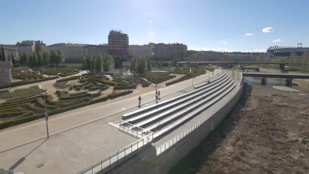 Πάρκο Μαδρίτης Ρίο Και Manzanares Ρίο — Αρχείο Βίντεο