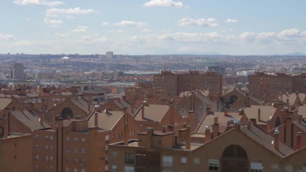 Paysage Urbain Madrid Avec Maisons — Video