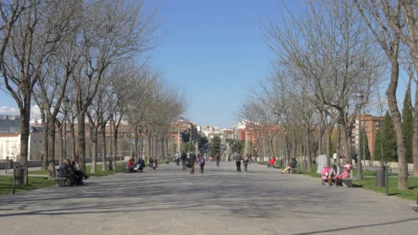 Les Gens Dans Parc Municipal — Video