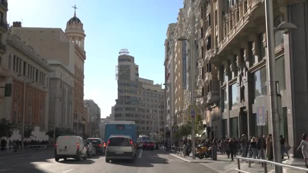 Calle Gran Madrid — Video Stock
