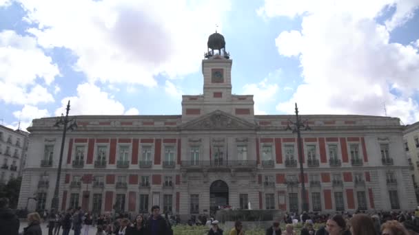 Casa Real Correos Πρόσοψη Στη Μαδρίτη — Αρχείο Βίντεο