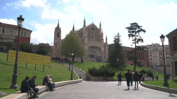 Spanya Madrid Iglesia San Jernimo Real — Stok video
