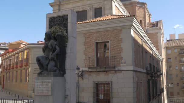 Iglesia Del Sacramento Nun Madrid Deki Eğimi — Stok video