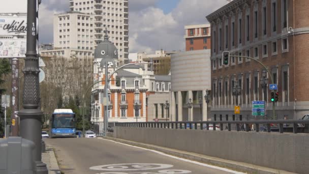 Widok Ulicę Madrycie — Wideo stockowe