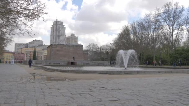 Fontein Een Stad — Stockvideo