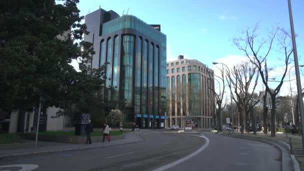 Edifícios Modernos Madrid — Vídeo de Stock